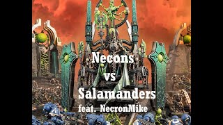 Salamanders vs Necrons Battle Report Warhammer 40k feat  NecronMike