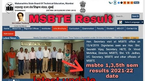 msbte result winter 2021