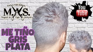 Tinte Gris Plata Hombre, tutorial como teñir el pelo plateado.