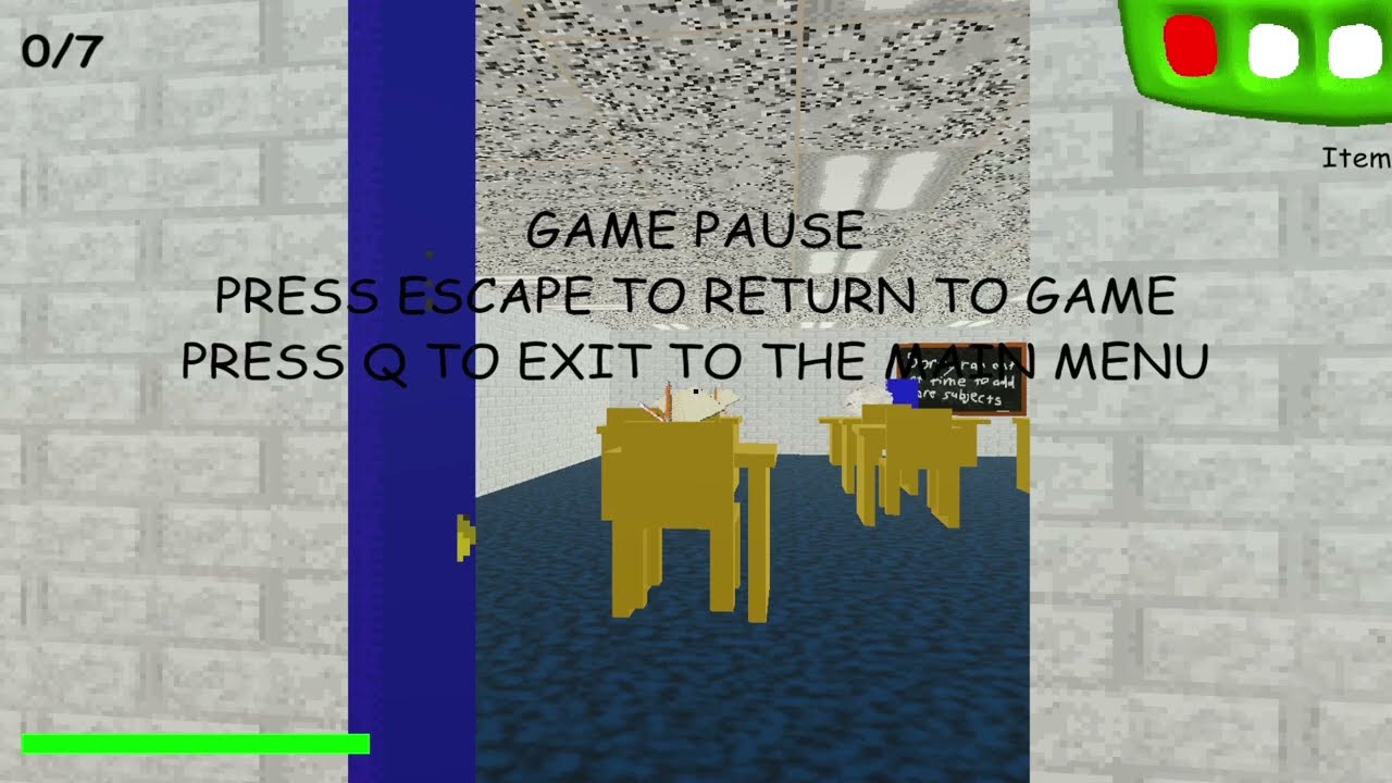 Baldi's Basics paused door glitch! (Open doors while paused)