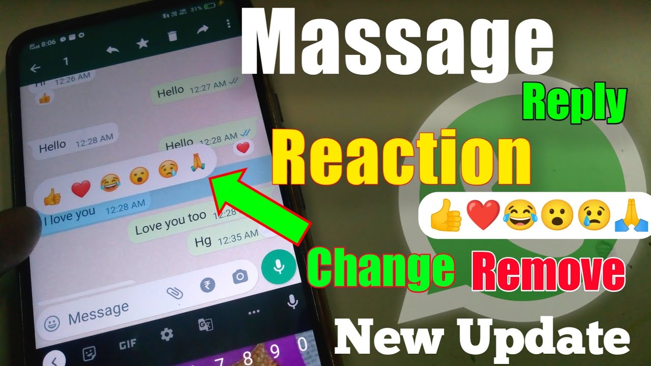 Whatsapp reaction feature | how to remove whatsapp emoji | how to change whatsapp emoji