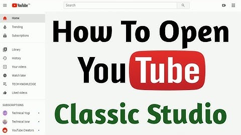How To Open Youtube Classic Studio How To Back Youtube Beta Studio👍