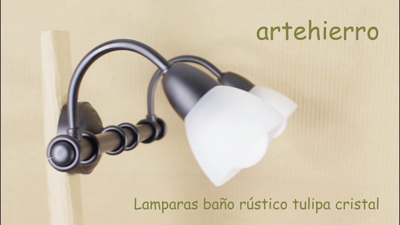 lampara baño rustico