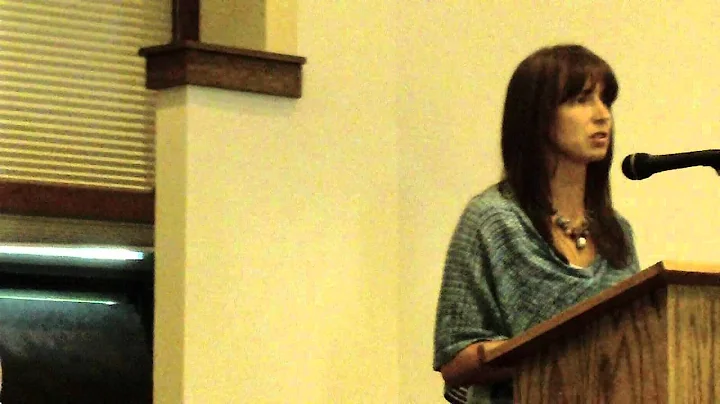 Amy Bowles speaks in church