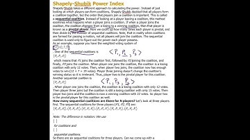 Weighted Voting System - Shapley - Shubik Power