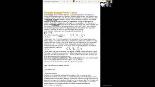 Weighted Voting System - Shapley - Shubik Power