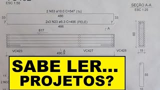 COMO LER O PROJETO DE UMA VIGA DE CONCRETO.