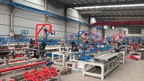 GST cyclone chain link wire mesh fence making machine supplier workshop show