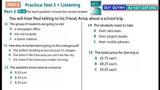TEST3 PART3 KEY OXFORD