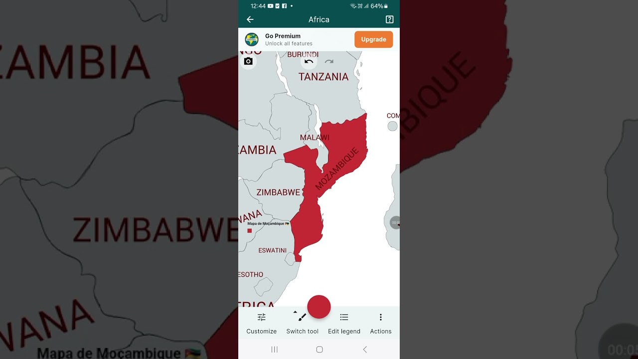Mapa de Moçambique 🇲🇿