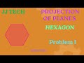 Engineering Graphics /Unit 2/GE3251 Tamil/projection of planes /problem2