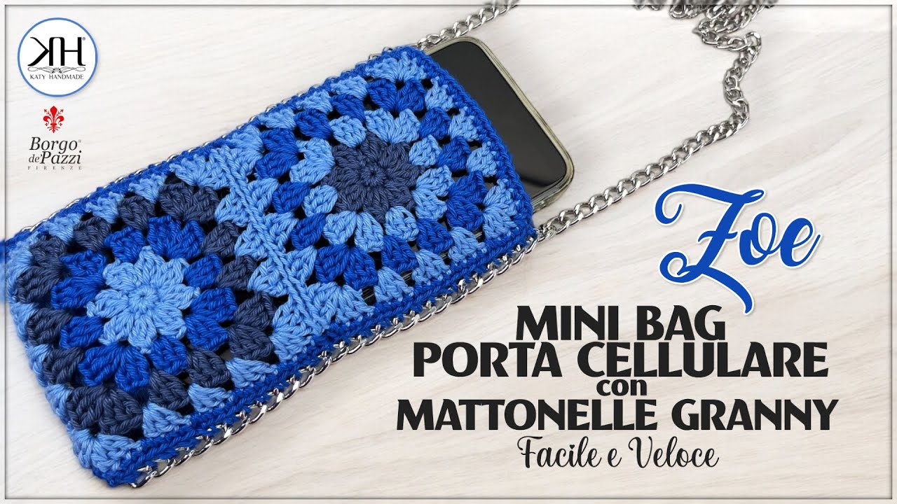 🩵Держатель для смартфона из плитки «Бабушка» - «Зои» - Легко и шикарно ✨ #вязание крючком