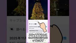 クリスマスにピッタリ!ライブフォトは動画のような写真♪軽くて便利なiPhoneカメラ技 #70歳から楽しむスマホの使い方 #撮って残して毎日を楽しむ70歳からの簡単スマホカメラ使いこなし帖