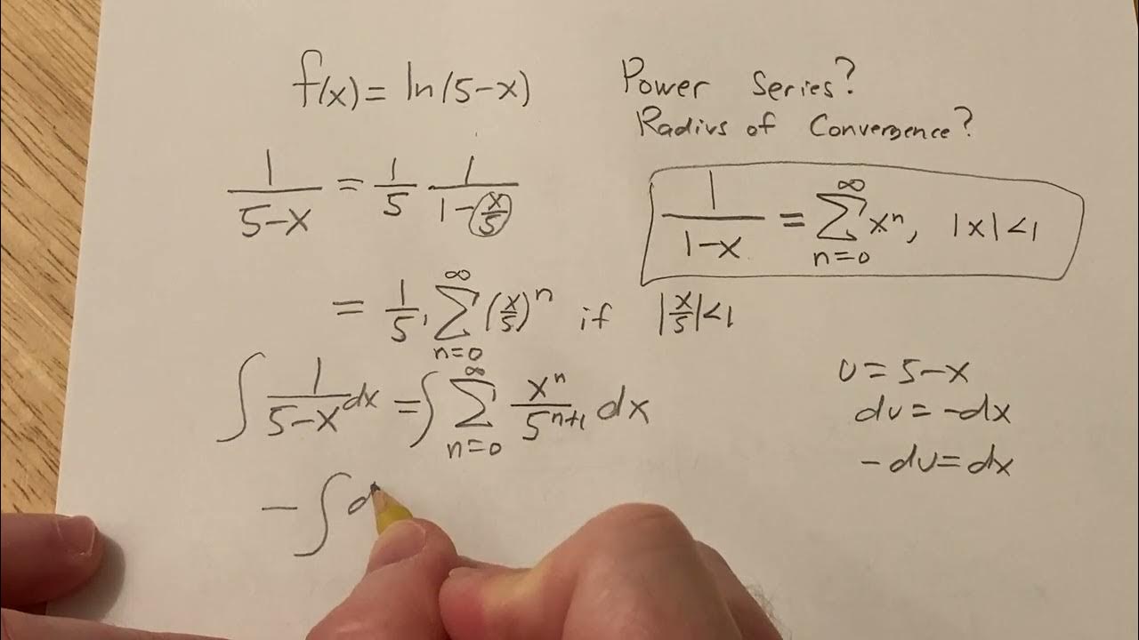 Find the Power Series Representation of ln(5 x) and the Radius of