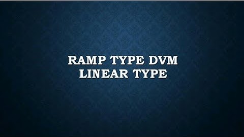 ramp type dvm : linear type @navyatutorials2435   types of digital voltmeters