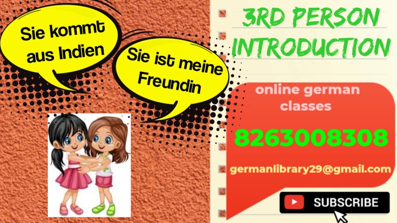 Jemanden Vorstellen | Introduce 3rd person | A1 basics | goethe1 basic ...