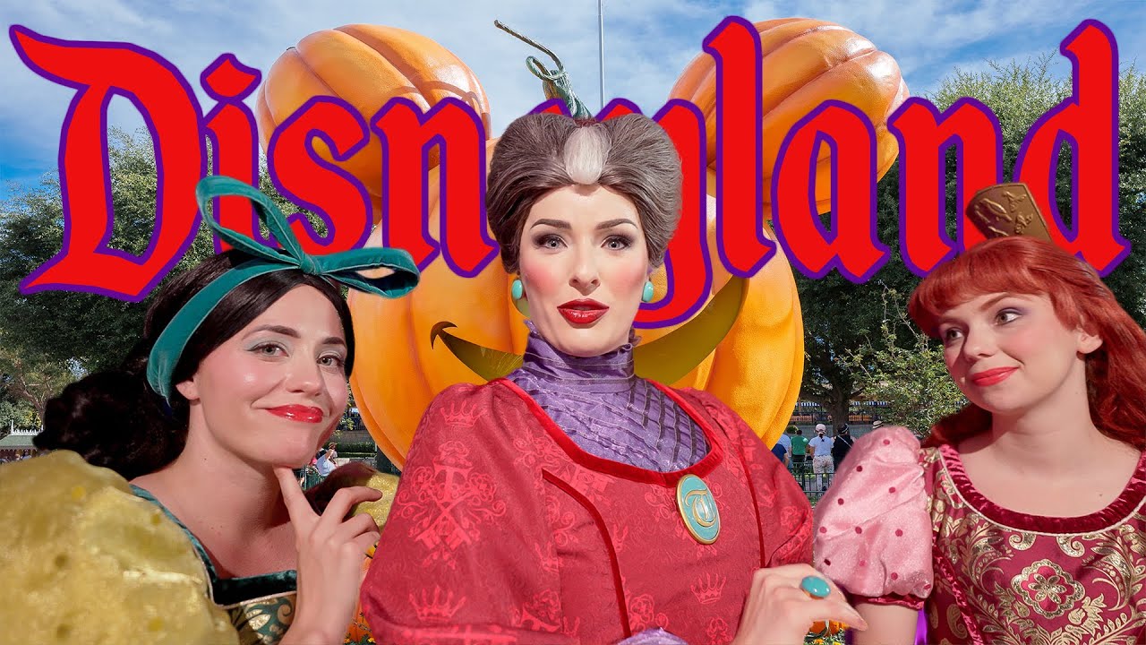 Леди Тремейн и сводные сестры Золушки порадовали поклонников на Хэллоуин в Диснейленде в 2025 году