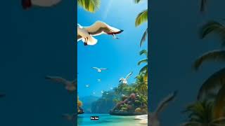 Burung camar dan pantai#animals#birds#beach