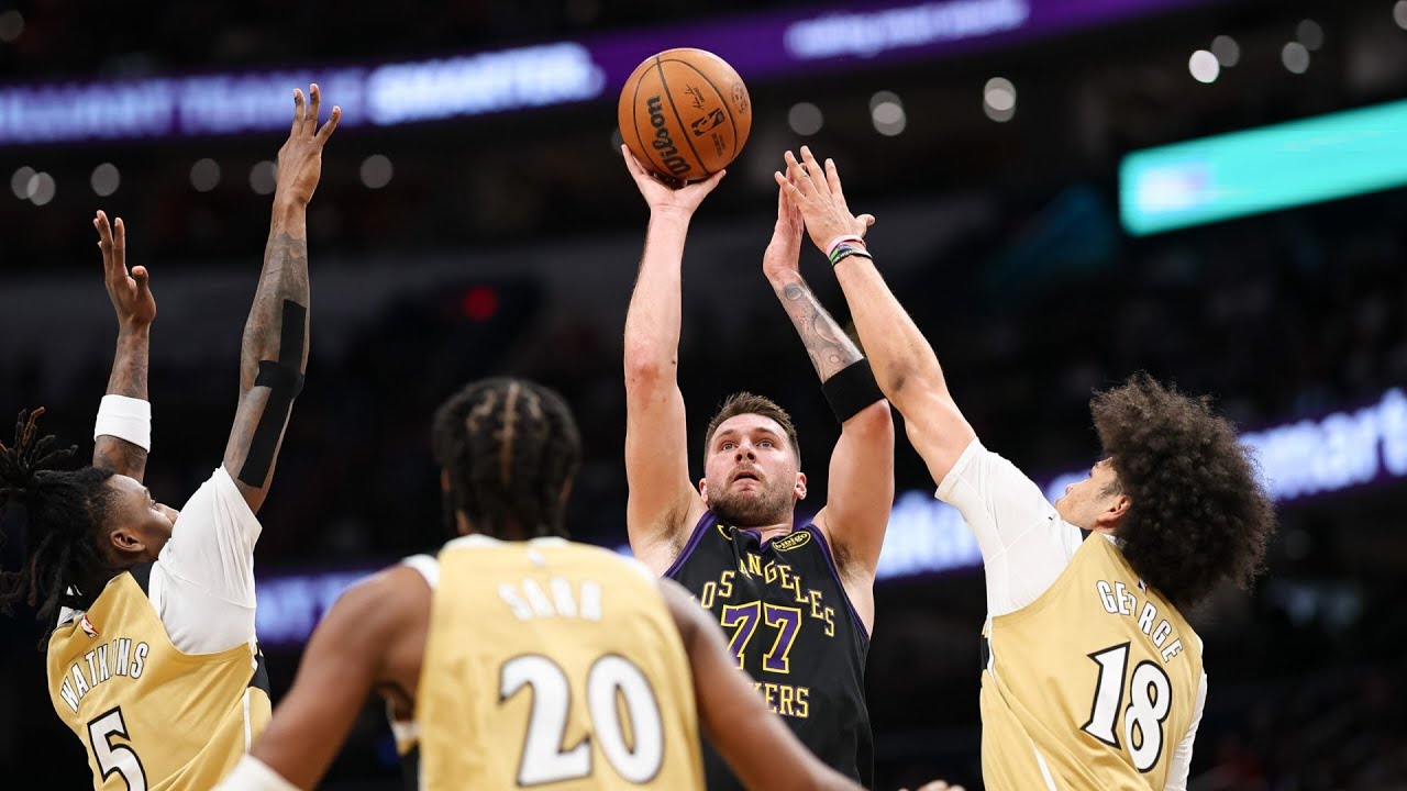 LeBron Lefty Poster! Luka Doncic 37 Pts Triple Double vs Wizards!