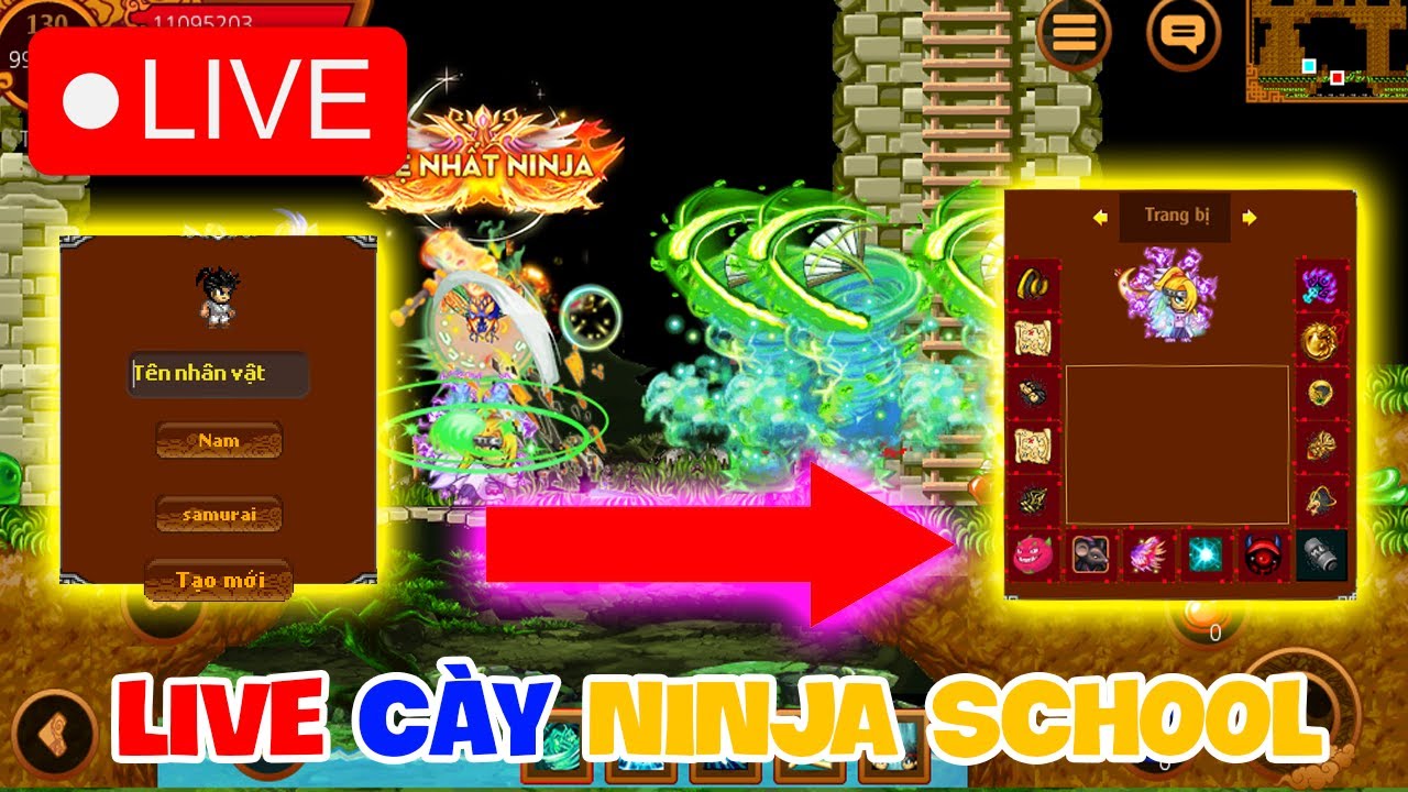 🔴TRỰC TIẾP CÀY GAME NSO : CHƠI NINJASCHOOL GAME TUỔI THƠ ĐỜI ĐẦU 9X 2000