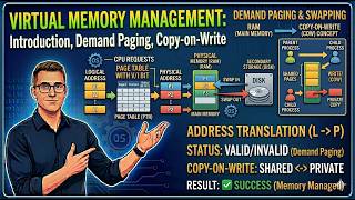 Virtual Memory Explained | Demand Paging &amp; Copy-On-Write (OS Concepts)