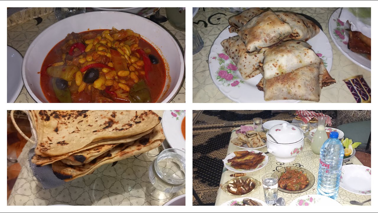 دبارة اليوم 6 🌸 كراب محشية دجاج و بطاطا 😋 مرقة المالح باللحم🍲 بريك و حوت مقلي🐟