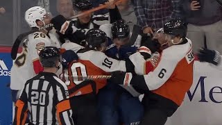 Scrum Ensues After Matthew Tkachuk Gets Tangled Up With Tyson Foerster