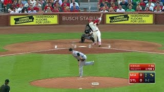MIA@STL: Piscotty opens scoring with a two-run double