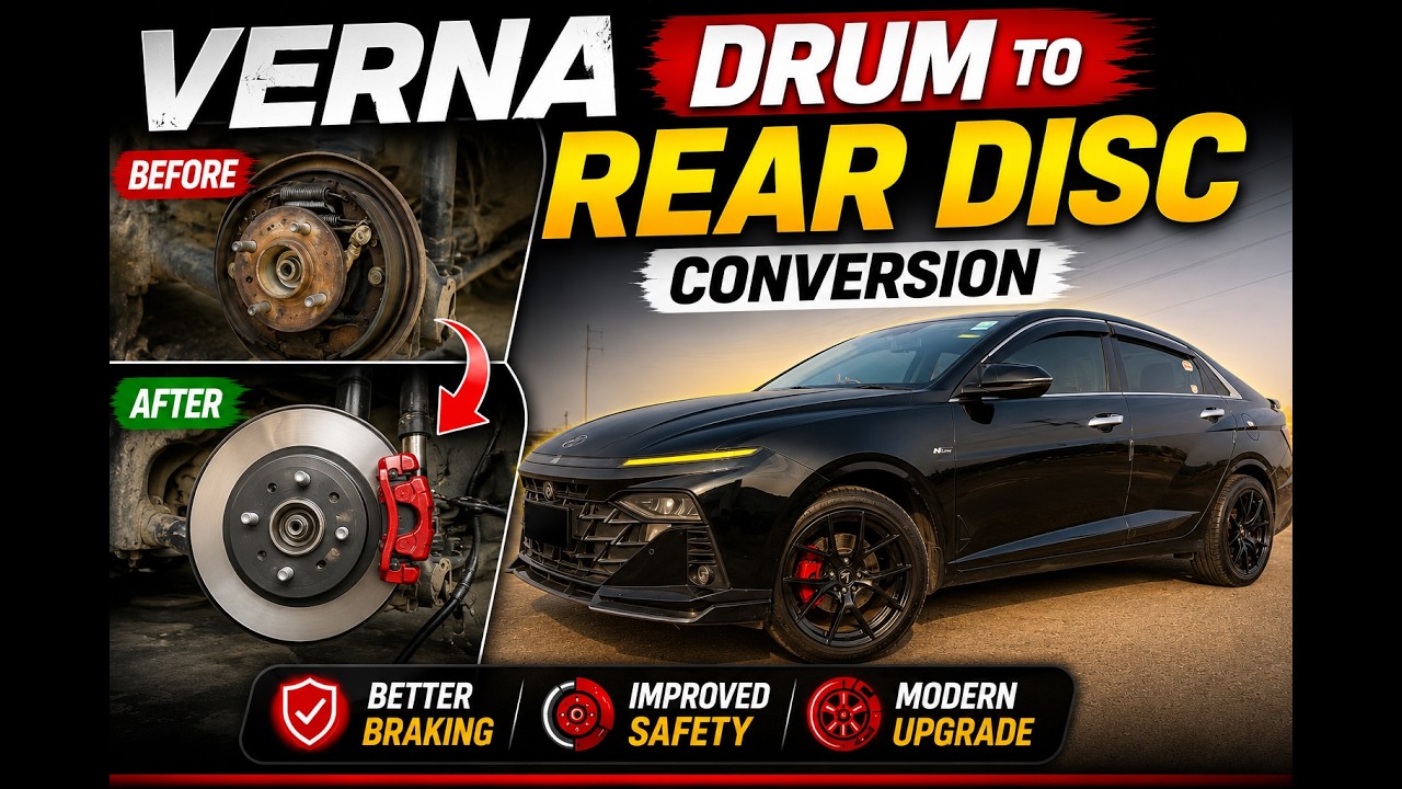 2023 Verna 1.5 Turbo Rear Drum to Rear Disc Conversion | 1 in India ...