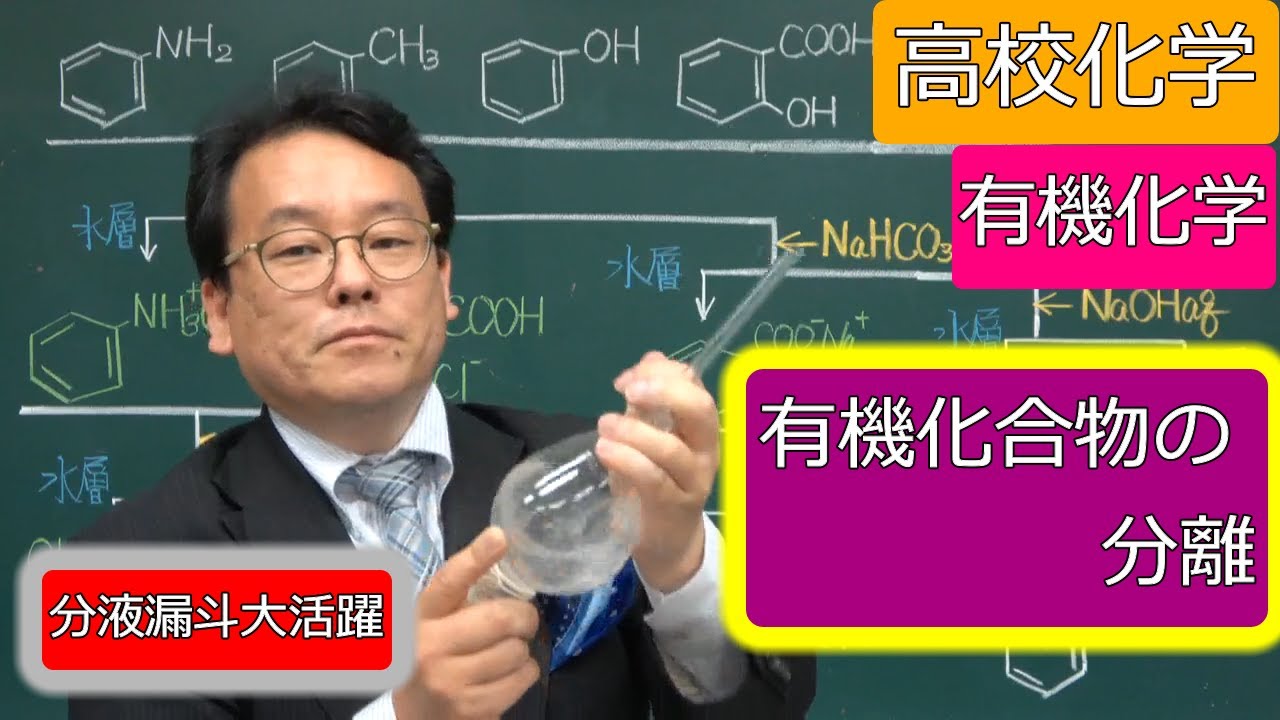 有機化合物　分離　方法　分液漏斗　有機化学　高校化学　エンジョイケミストリー　144401