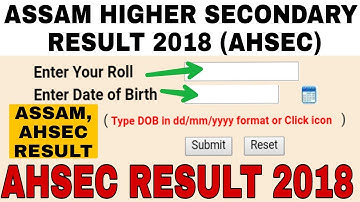 Assam Higher Secondary result 2018, AHSEC result check now