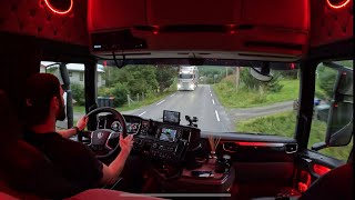 🇳🇴Cabin POV Driving Scania R540 xT-Northern Norway-Road 825- 50 tons
