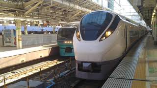 JR東日本 E657系 K9編成 10両編成 特急 ときわ65号 勝田 行 東京駅 8番線を車