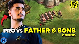 Pro Player vs Father \u0026 Sons Combo | 1v3 AoE2
