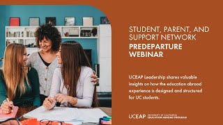 UCEAP Student, Parent, and Support Network Predeparture Webinar | Fall 2023