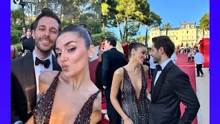 HANDE ERCEL Y HAKAN JUNTOS FIESTATA AMFAR2024 CANNES 23\/5\/24