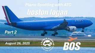 Plane Spotting Boston Logan Airport BOS With ATC Nonstop Action Part 2