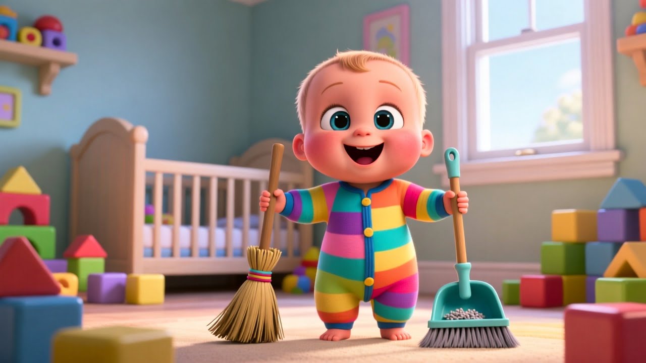 Broom Broom Clean Up Game 🧹🚗 | Fun Kids Cleaning Song | Preschool Learning Activity