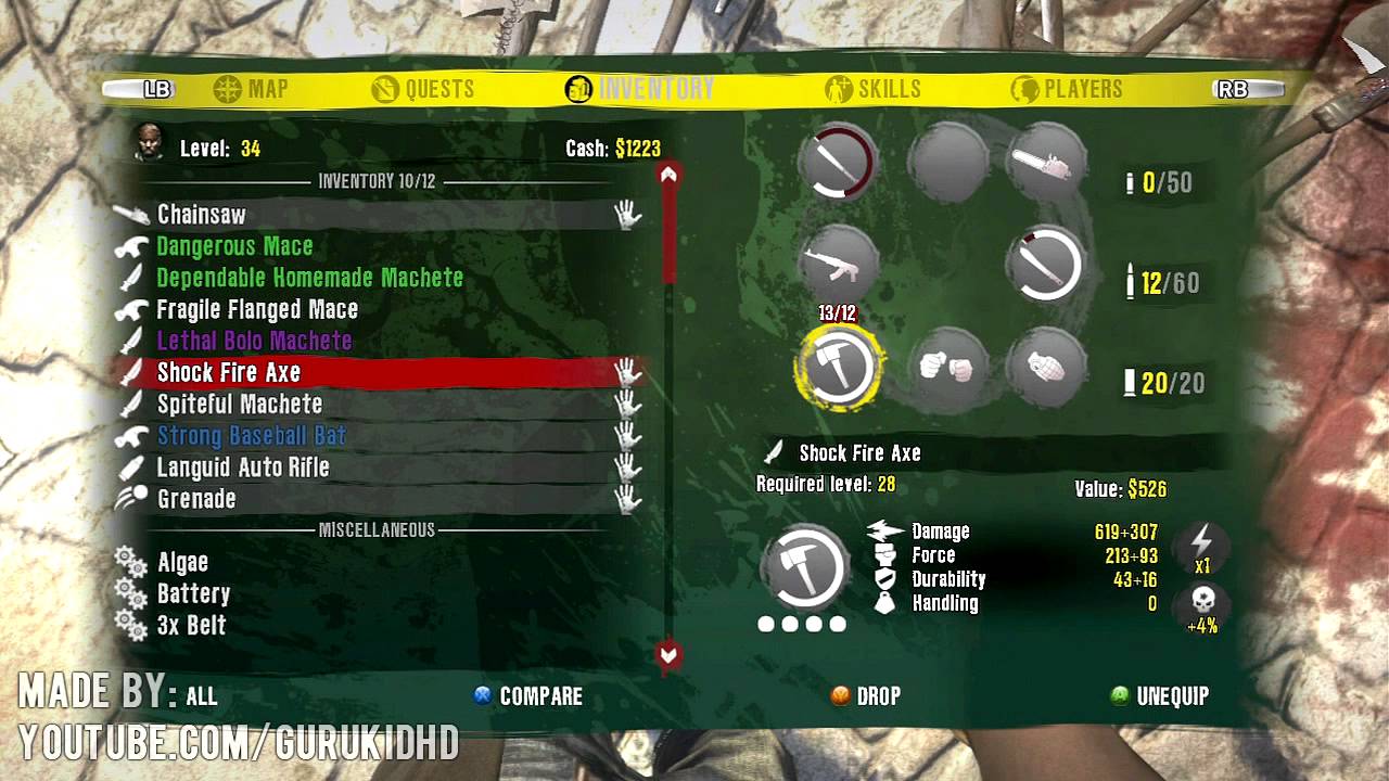 Dead Island Glitches - Duplicate Weapons Tutorial