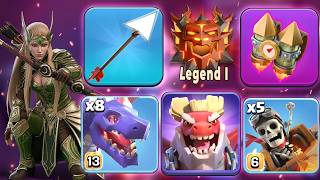Dragon + Dragon Rider Spam is the Easiest Legend 1 Air Strategy | Clash of Clans screenshot 1