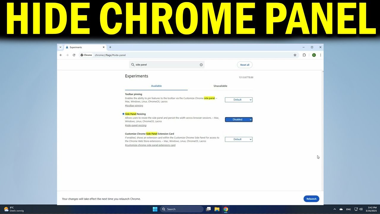 How To Hide Side Panel Button On Google Chrome - Quick Fix - YouTube