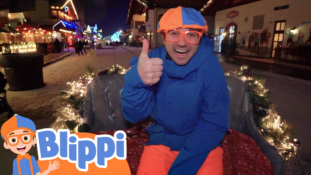 Blippi Rides a Reindeer Cart | Blippi Vehicles | Learning Videos for Kids