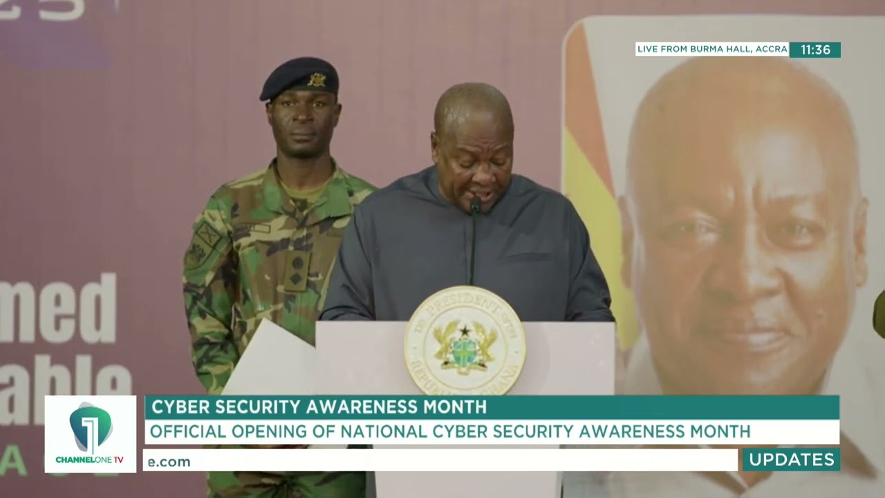 WATCH: Pres. Mahama Officially Launches National Cybersecurity Awareness Month | Channel One News