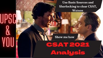 Sherlocking | CSAT 2021 Analysis for Success Part 3/n | UPSC & You
