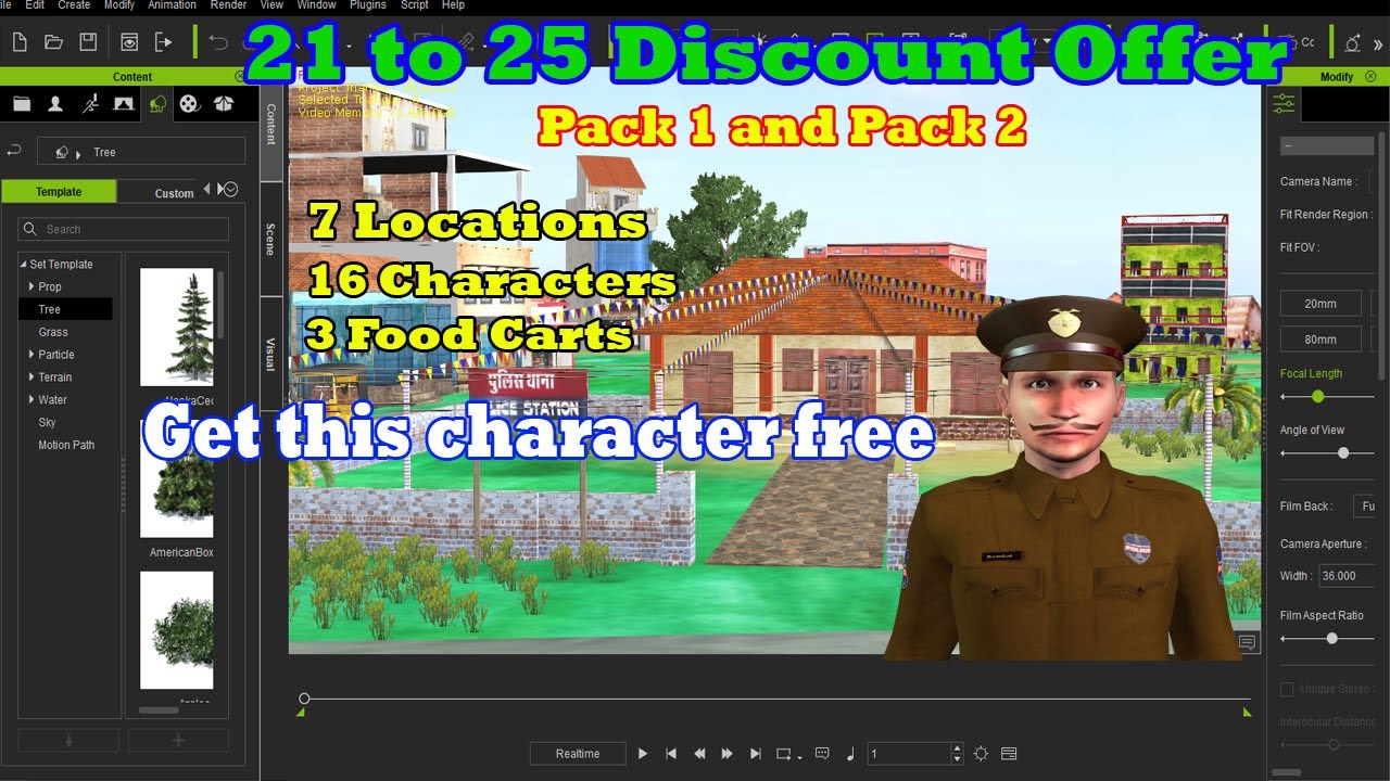 5 days discount offer for Pack 1 and Pack 2 | iclone locations pack | characters pack for iclone 7