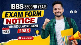 BBS Second Year Exam Form Notice For Regular Student 2083