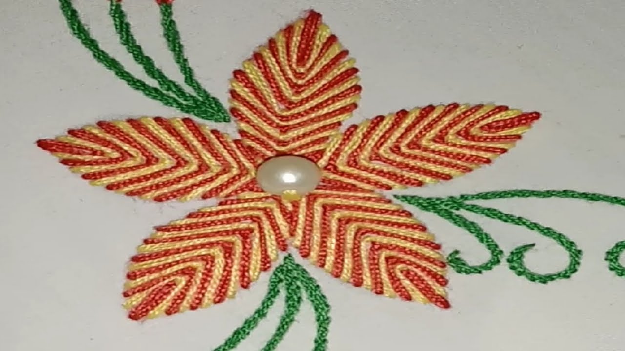 58+ Hand Embroidery Flowers Youtube Image Ideas