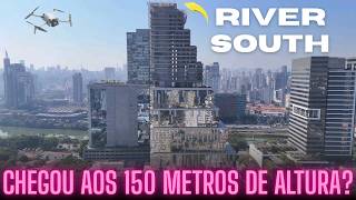 Drone Na Marginal Pinheiros Obras Do River South Medição Da Altura Aproximada Dele - São Paulo