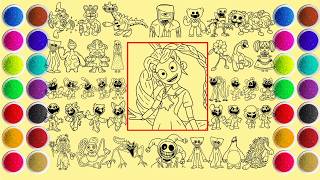 Drawing Poppy Playtime Chapter 1-5 All Characters (Lily Love Braids, Prototype, etc) Sand Painting
