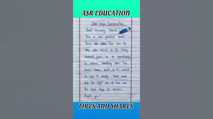 One Page English Writing essay ||  IN improve english handwriting|| thumbnail
